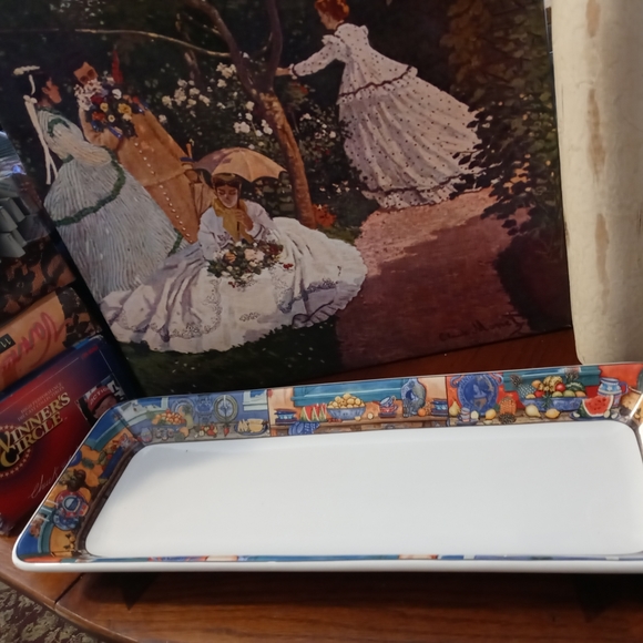 🌮 SAKURA Table Porcelain 18.5" Vintage SERVING PLATTER 🍜NICE GIFT.🍱🎁 - Picture 11 of 12